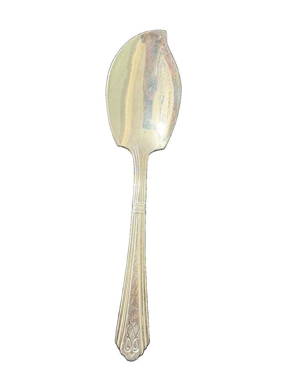 Vintage Festive Silverplate Jelly Server Spoon 6 1/4in Silverware Flatware USA
